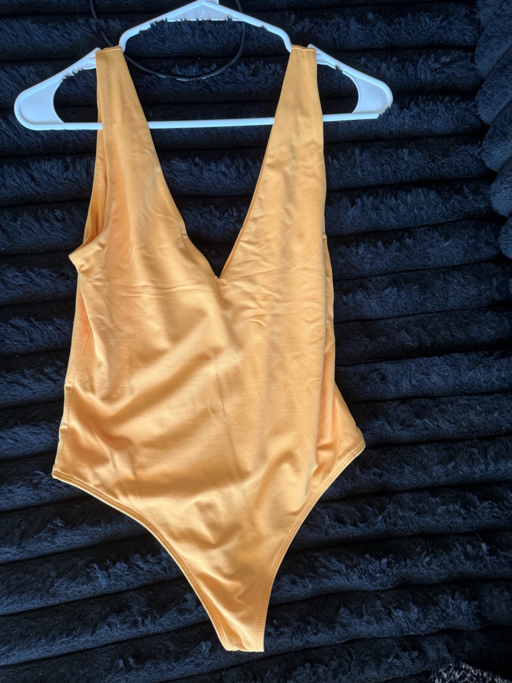 Aritzia Babaton Yellow V Neck Bodysuit